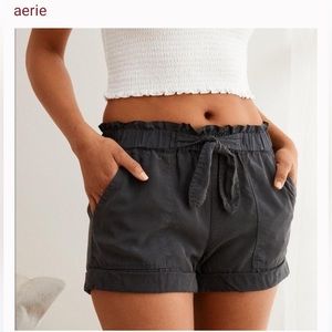 Aerie camp shorts smoked grey size medium
